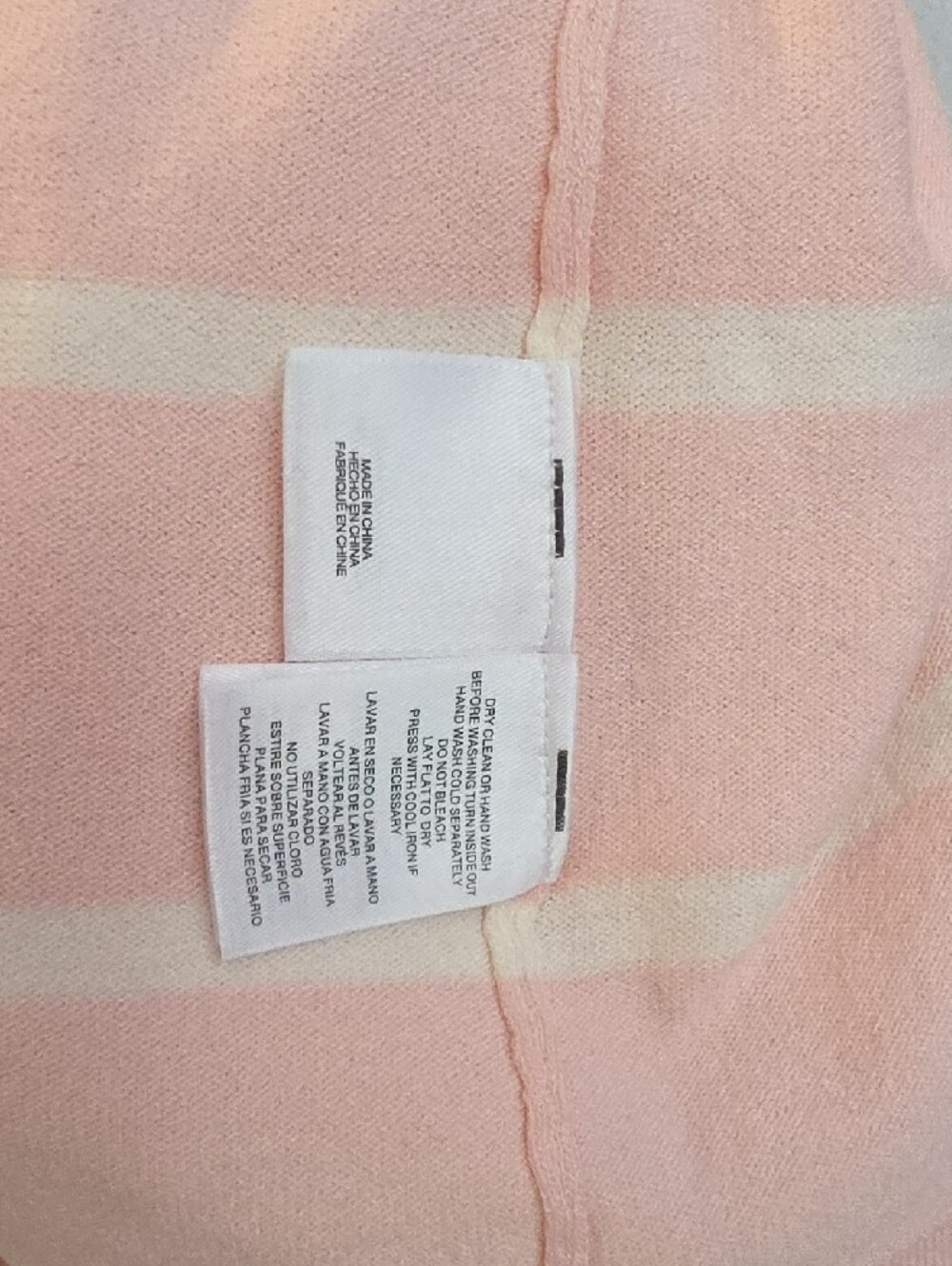Anne Klein Pink and White Striped Short Sleeve Puff Top - Picture 10 of 10